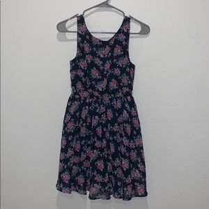 Blue floral open back dress by monteau